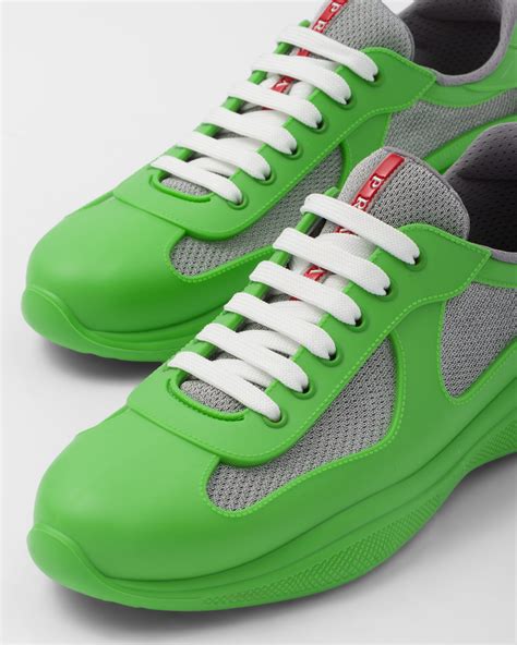 prada cup sneakers green|prada america's cup soft rubber and bike fabric sneakers.